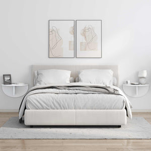 vidaXL Étagère murale 2 pcs Blanc brillant 48 x 24 x 24 cm Aggloméré