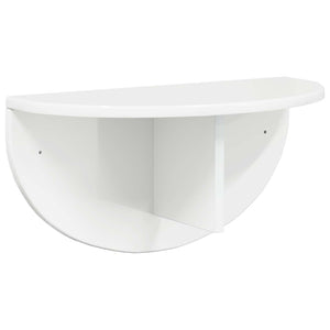 vidaXL Étagère murale 2 pcs Blanc brillant 48 x 24 x 24 cm Aggloméré