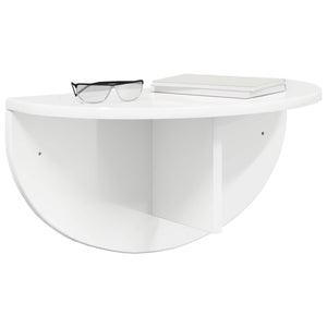 vidaXL Étagère murale 2 pcs Blanc brillant 48 x 24 x 24 cm Aggloméré