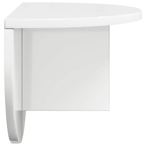 vidaXL Étagère murale 2 pcs Blanc brillant 48 x 24 x 24 cm Aggloméré