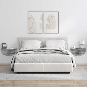 Wandregal Grau Sonoma 2er Set
