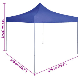 Blaues Partyzelt 200x200 cm