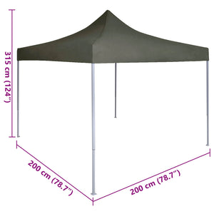 Party Zelt Anthrazit 2x2m Oxford-Gewebe