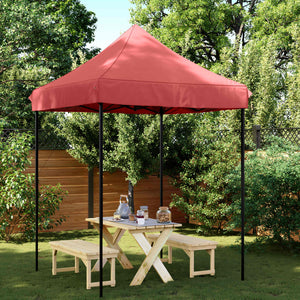 vidaXL Tente de réception bordeaux 200 x 200 x 306 cm en tissu Oxford