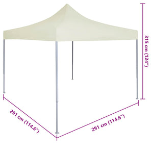 Creme Partyzelt 291x291 cm Oxford-Stoff