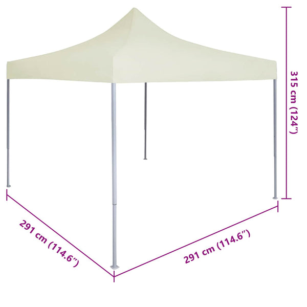 Creme Partyzelt 291x291 cm Oxford-Stoff