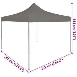 Anthrazit Partyzelt 291x291 cm