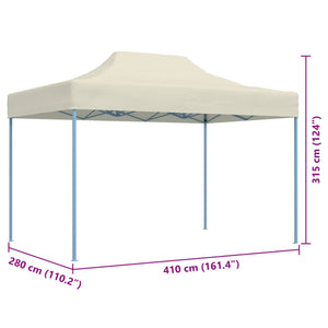 Creme Partyzelt Oxford-Stoff 280x410 cm