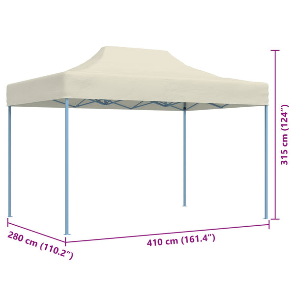 Creme Partyzelt Oxford-Stoff 280x410 cm