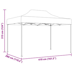 Blaues Partyzelt 280x410 cm