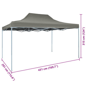 Anthrazit Partyzelt 291x431 cm