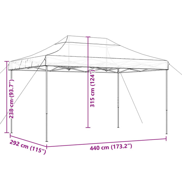 Party Zelt Bordeauxrot Oxford-Stoff