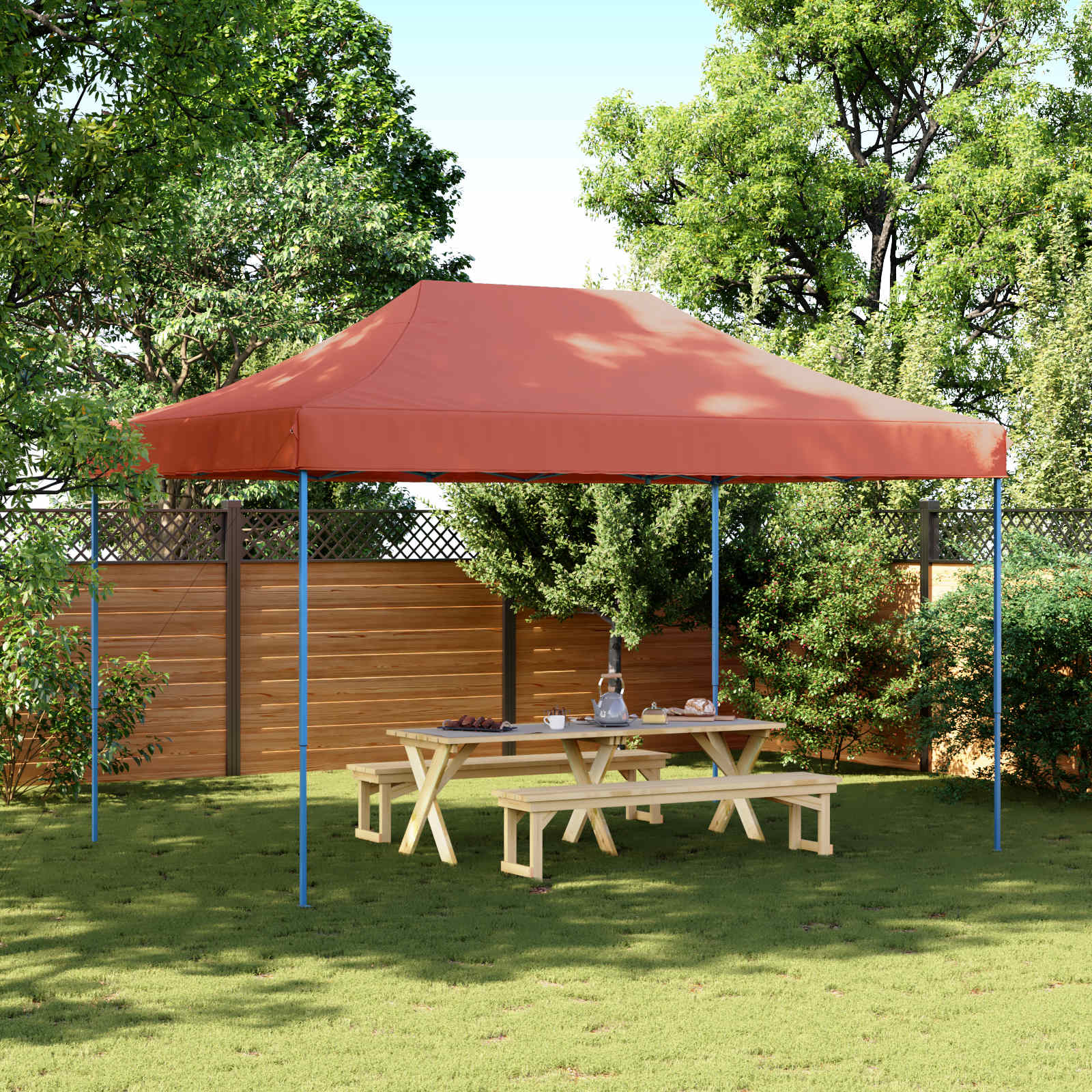 Party Zelt Terrakotta Oxford-Stoff 292x440 cm