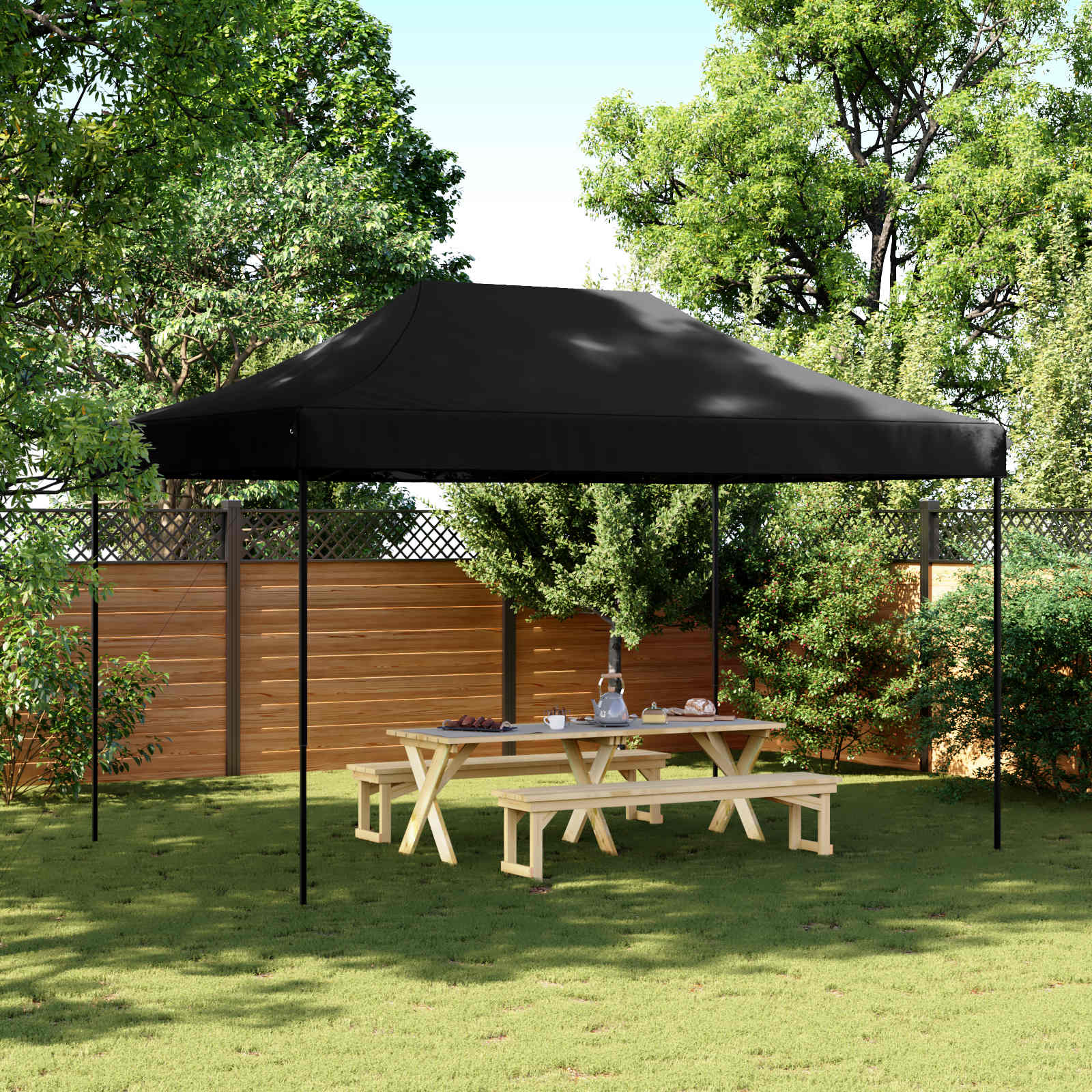 vidaXL Tente de réception Noir 292 x 440 x 315 cm Tissu Oxford