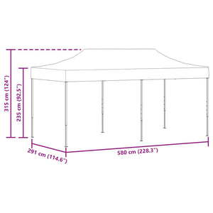 vidaXL Tonnelle de réception Crème 291 x 580 x 315 cm Tissu Oxford