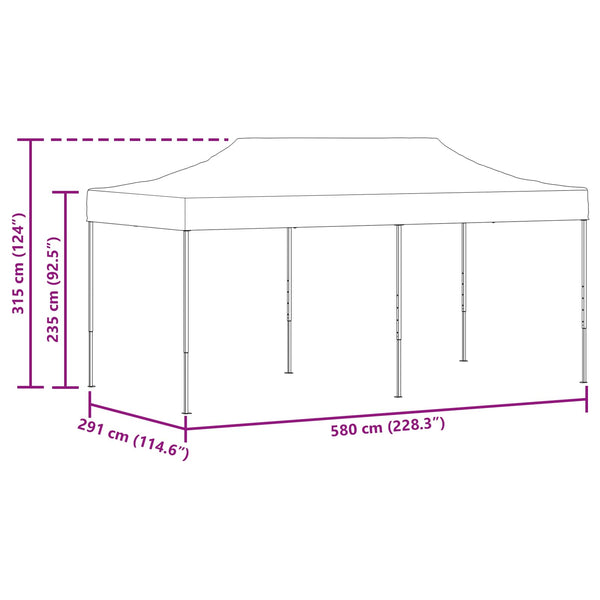 vidaXL Tonnelle de réception Crème 291 x 580 x 315 cm Tissu Oxford