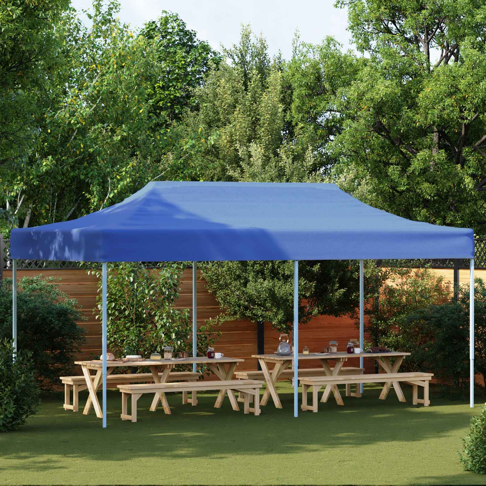 Blaues Partyzelt 291x580 cm