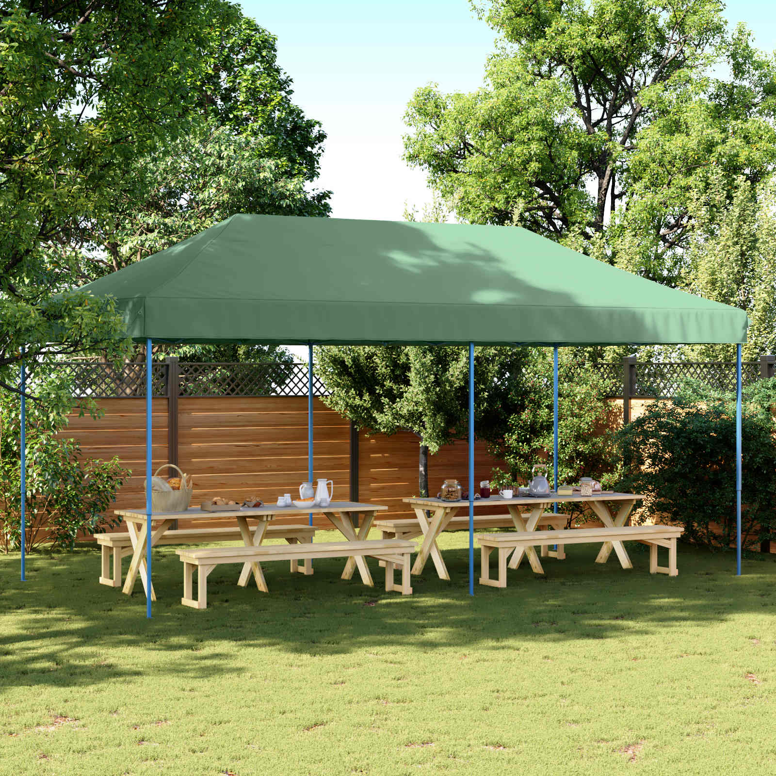 Grünes Partyzelt Oxford-Stoff 292x580 cm