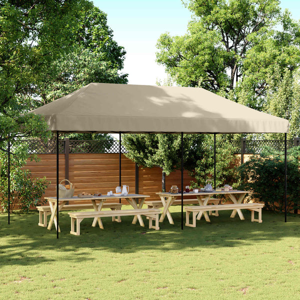 Party Zelt Taupe Oxford-Stoff 292x580 cm