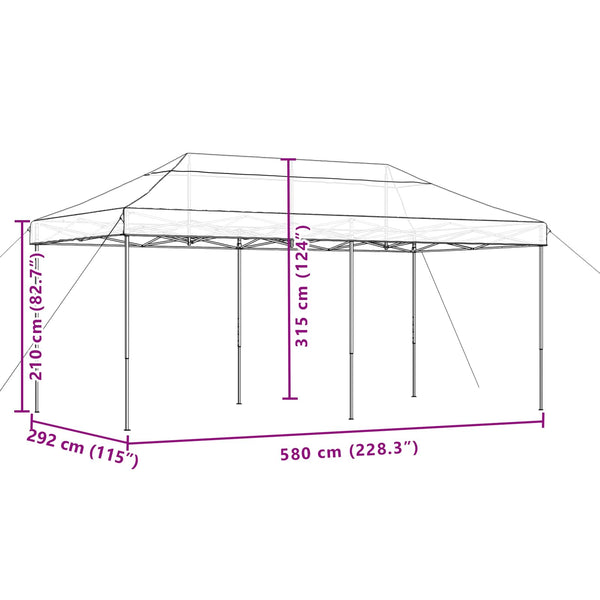 Party Zelt Braun Oxford-Stoff 292x580 cm