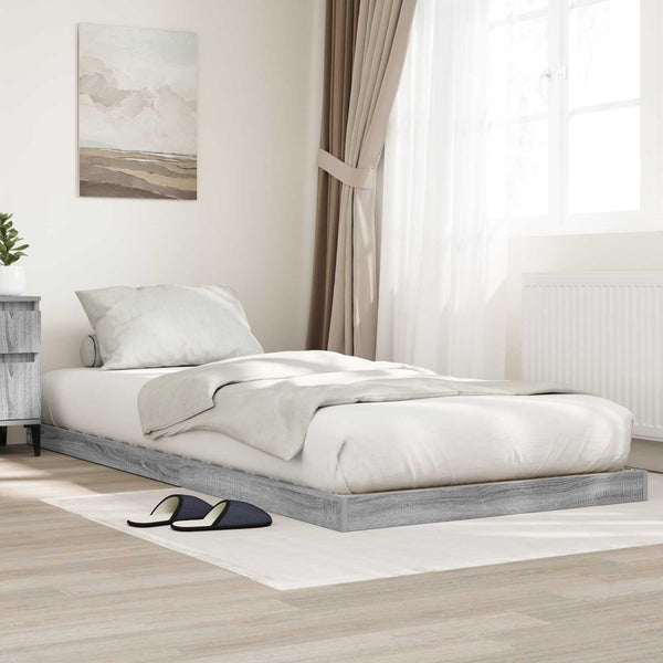 Bodenbettrahmen 80x200 cm Graues Sonoma