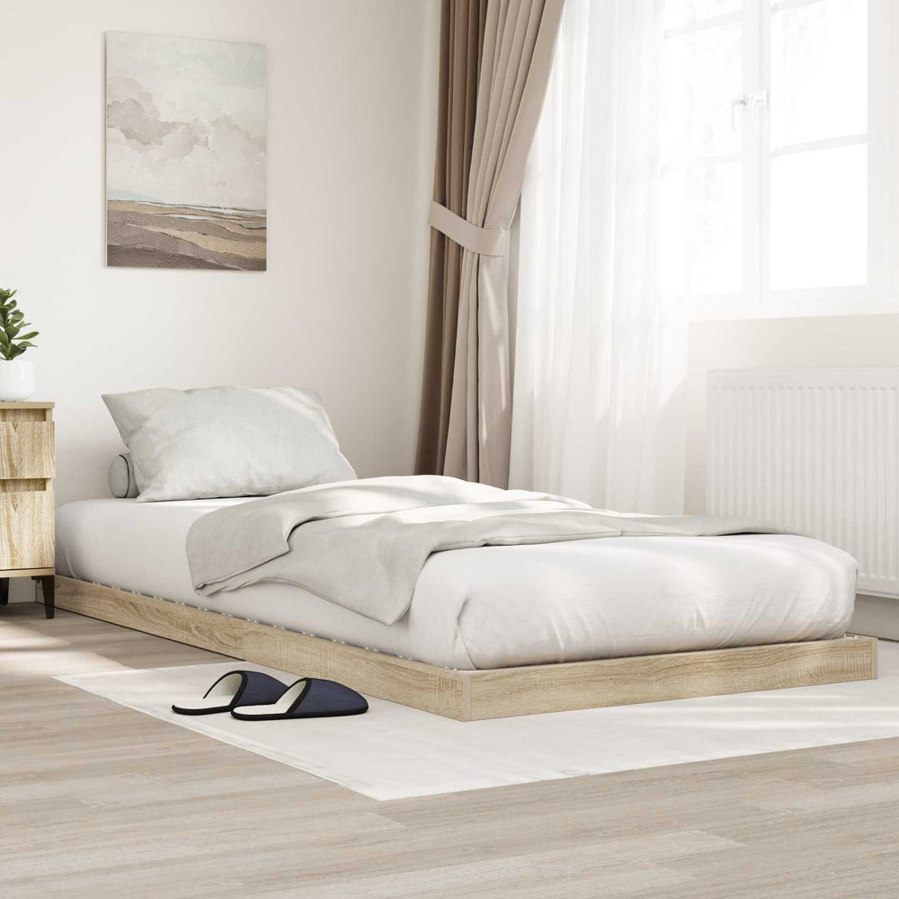 Bodenbettrahmen Sonoma Eiche 90x200 cm