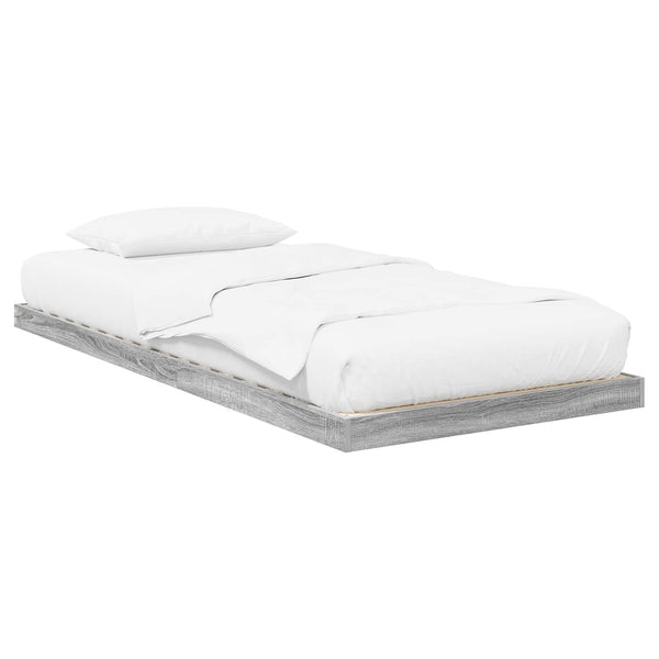 Bodenbettrahmen 90x200 cm Grau Sonoma