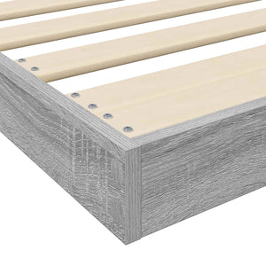 Bodenbettrahmen 100x200 cm Graues Sonoma