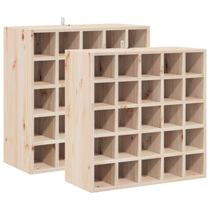 Weinregal aus Kiefernholz, 2er Set