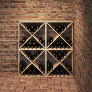 Weinregal aus Kiefernholz, 4er Set