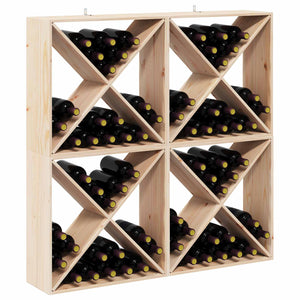 Weinregal aus Kiefernholz, 4er Set