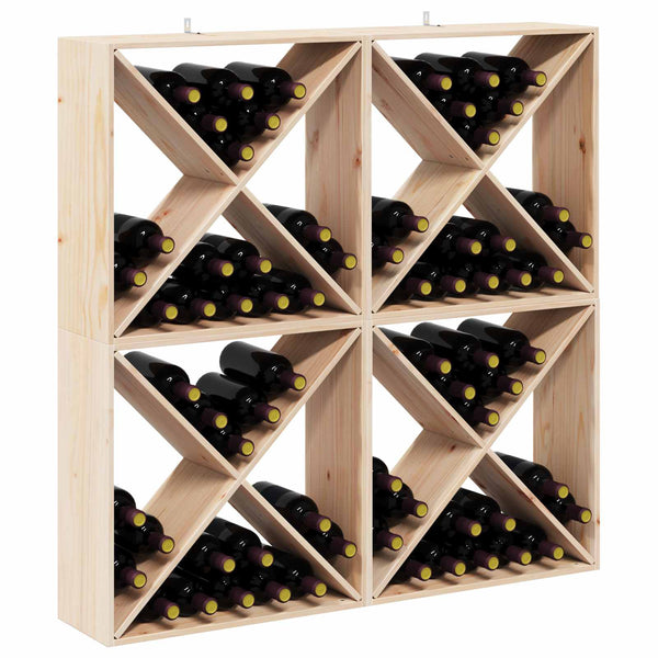 Weinregal aus Kiefernholz, 4er Set