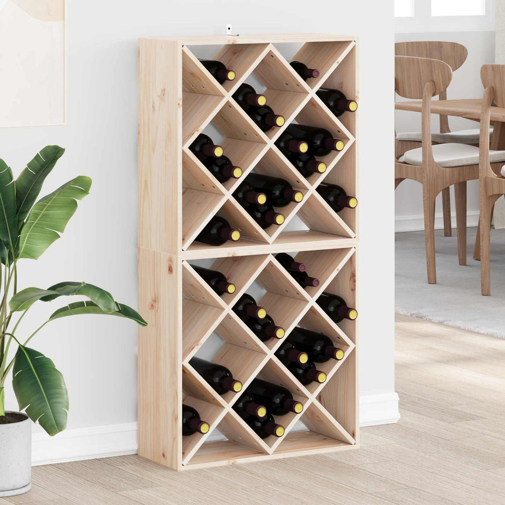 Weinregal aus Kiefernholz, Natur, 2er-Set