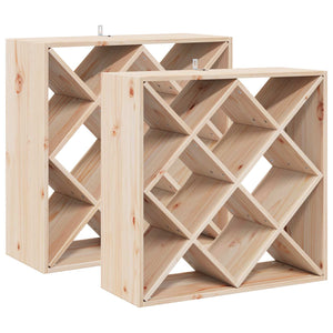 Weinregal aus Kiefernholz, Natur, 2er-Set