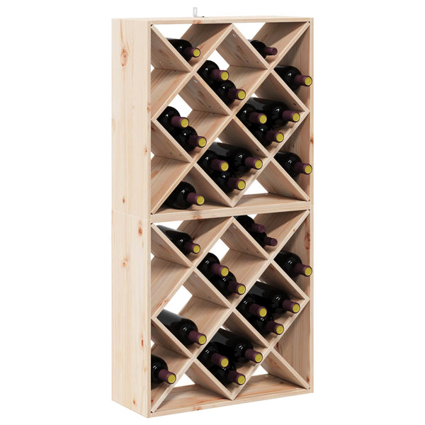 Weinregal aus Kiefernholz, Natur, 2er-Set