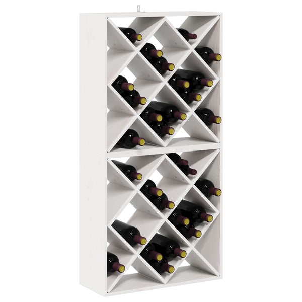 Weinregal Weiß Kiefernholz 2er Set