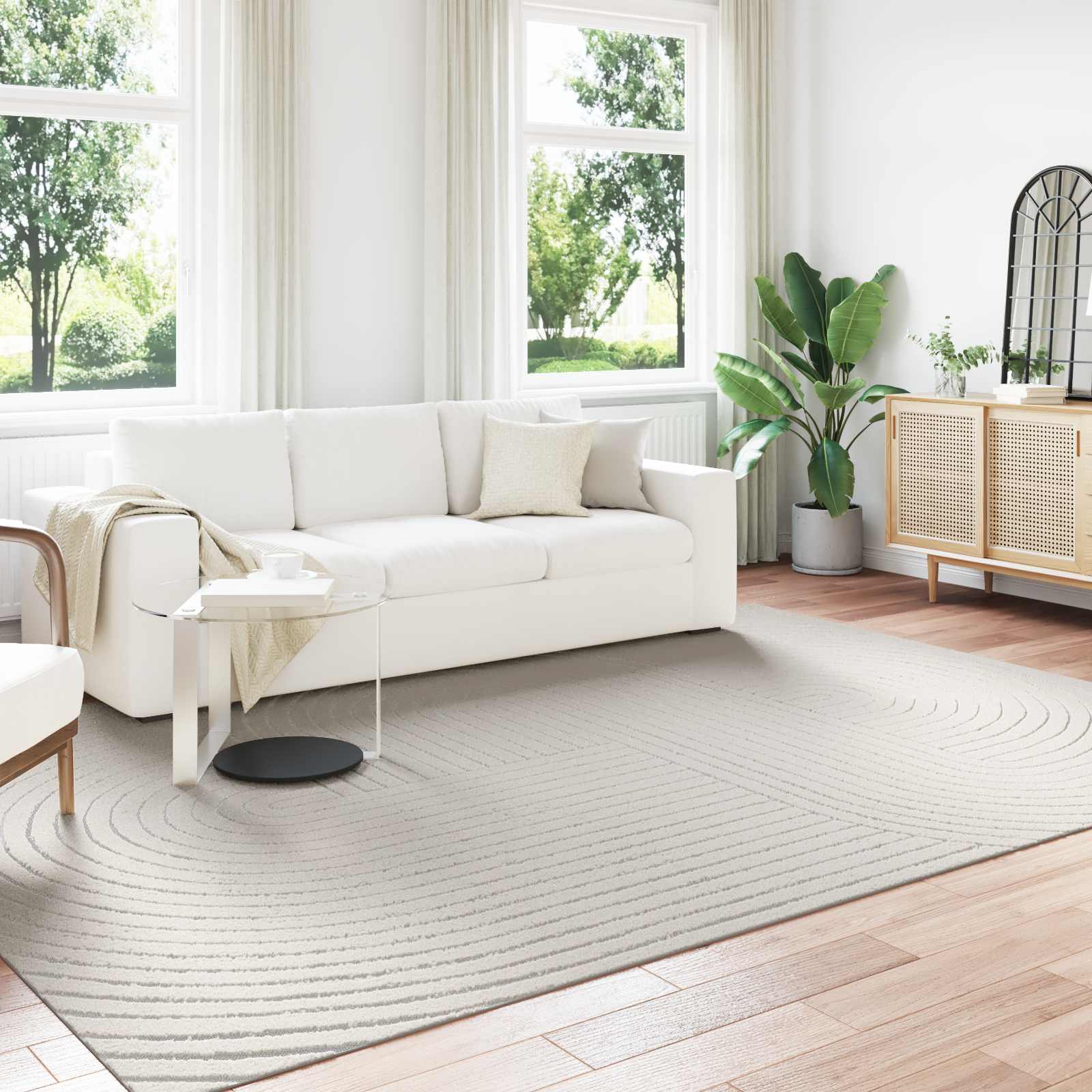Creme Teppich 340x240 cm