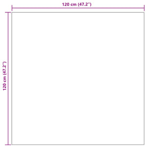 Cremefarbener Bereichsteppich 120x120cm