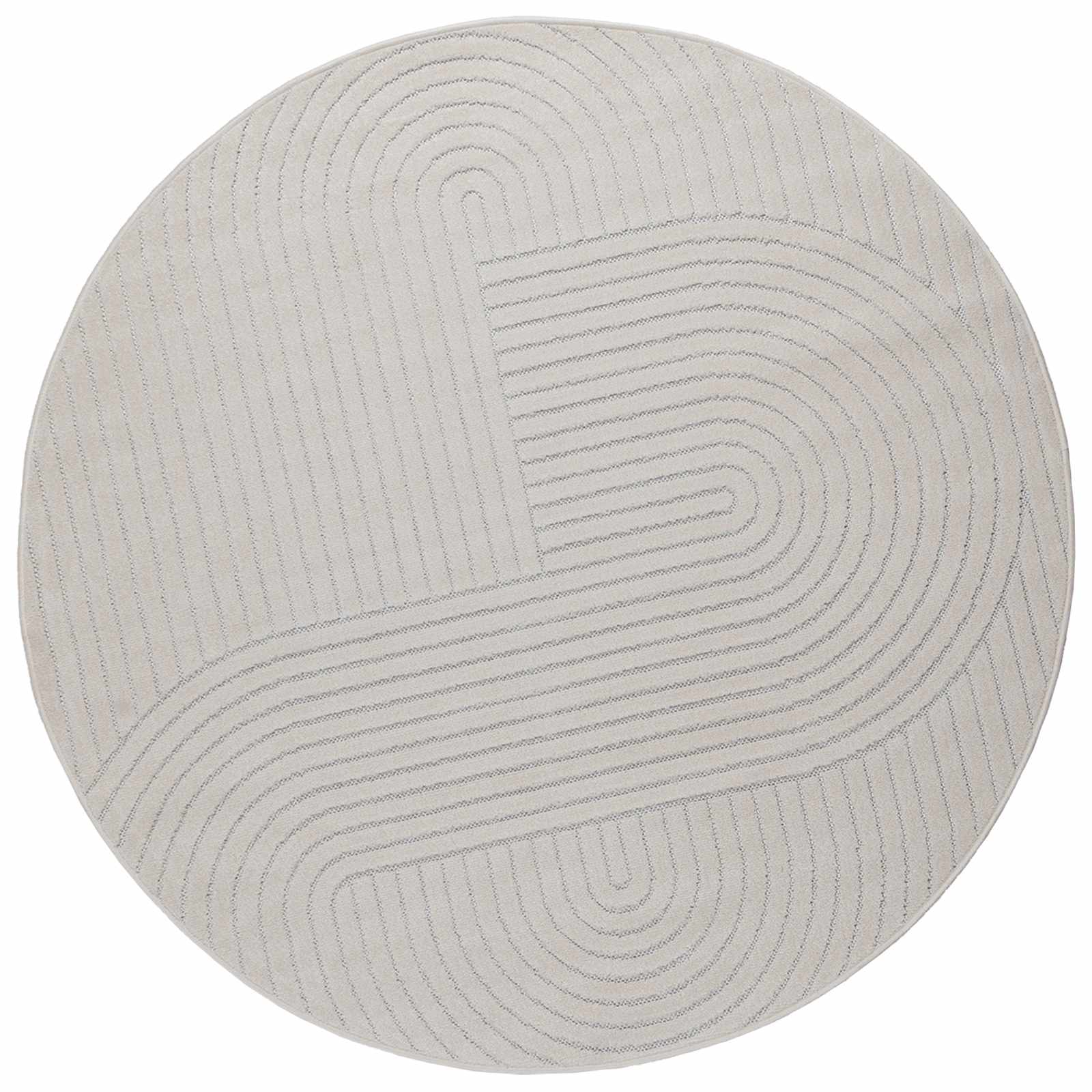 Runder Teppich PALMERAS Creme Ø 200 cm