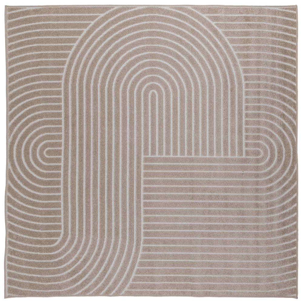 Beiger Teppich PALMERAS 120x120 cm