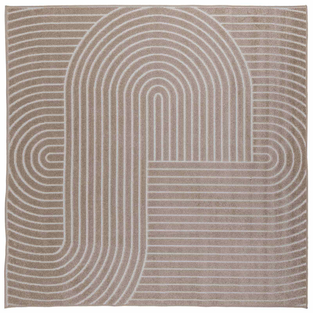 Beige Teppich PALMERAS 240x240 cm