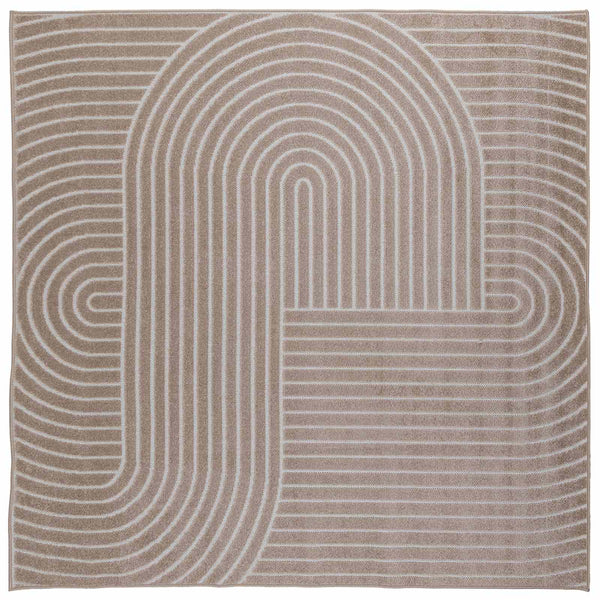 Beige Teppich PALMERAS 240x240 cm