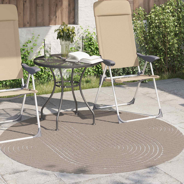 Runder Teppich PALMERAS Beige Ø 120 cm