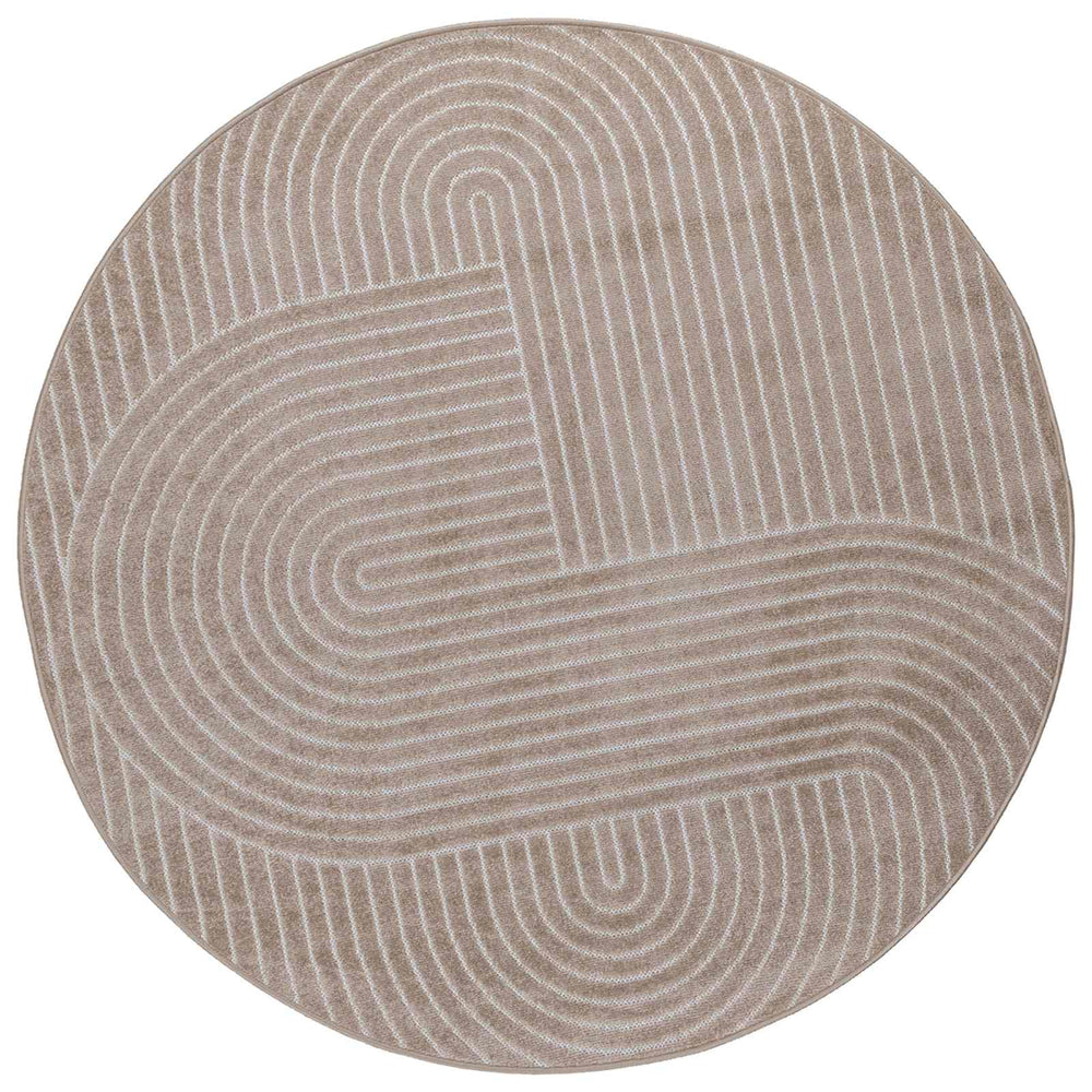Runder Teppich PALMERAS Beige Ø 120 cm