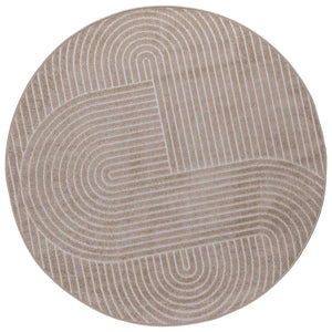 Runder Teppich PALMERAS Beige Ø 160 cm