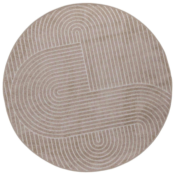 Runder Teppich PALMERAS Beige Ø 160 cm
