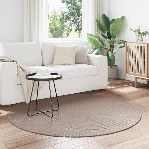 Runder Teppich PALMERAS Beige Ø 200 cm