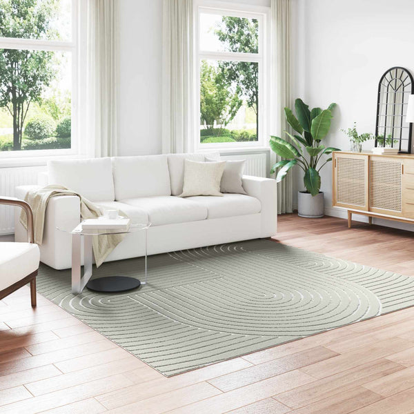 Grüner Teppich PALMERAS 240x240 cm