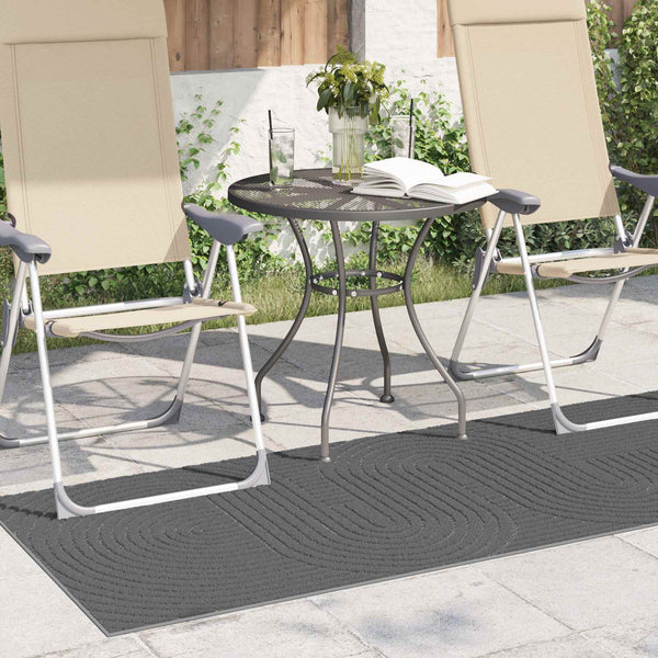 vidaXL Tapis à motifs PALMERAS Anthracite 150 x 80 cm Polyester