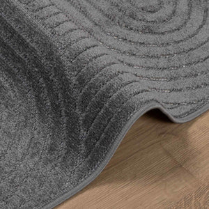Anthrazit Teppich PALMERAS 200 x 140 cm